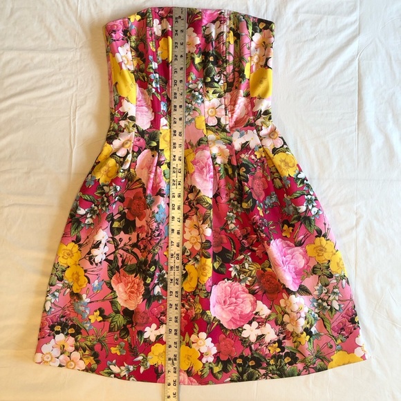 New York Company STRETCH Colorful Floral Strapless Dress Size S - Picture 7 of 11